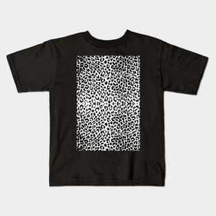 White Cheetah Print Kids T-Shirt